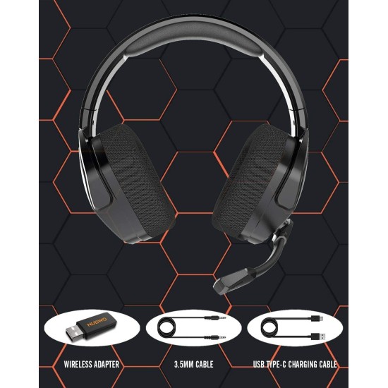 NUBWO G06 Wireless Gaming Headset, Noise Cancelling Over Ear Gaming With Mic