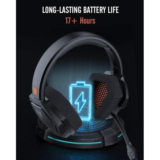 NUBWO G06 Wireless Gaming Headset, Noise Cancelling Over Ear Gaming With Mic