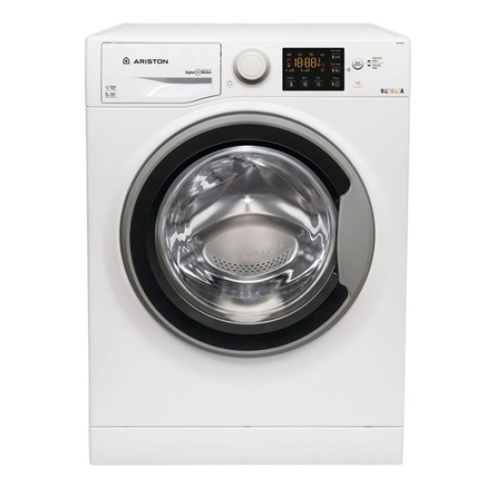 Ariston washing machine 9/6 Kg, 1200 Rpm, White Color, Big Digit Display, Inverter Motor