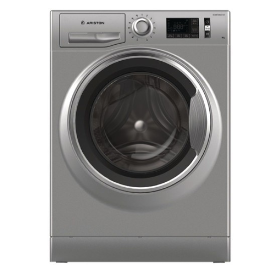 Ariston washing machine  FRONT LOAD 9KG,Silver, Inverter, LCD