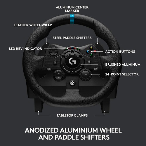 Logitech G923 Driving Force Racing Wheel with Shiter for Xbox /PC