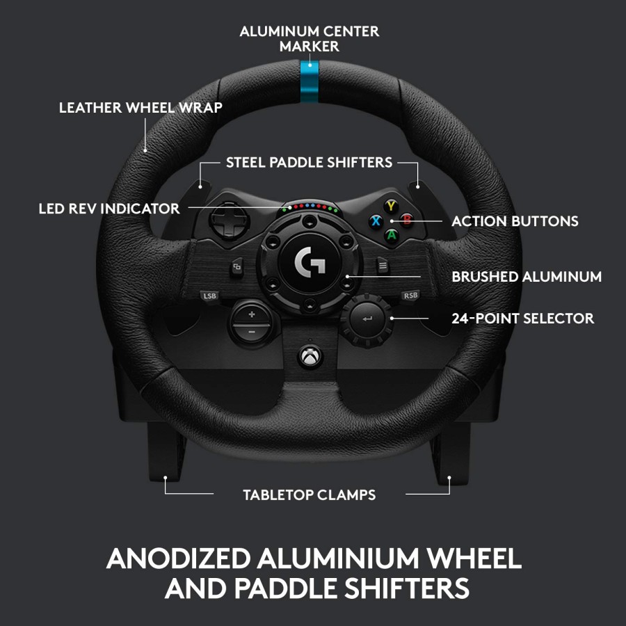 Logitech G923 Driving Force Racing Wheel with Shiter for Xbox /PC