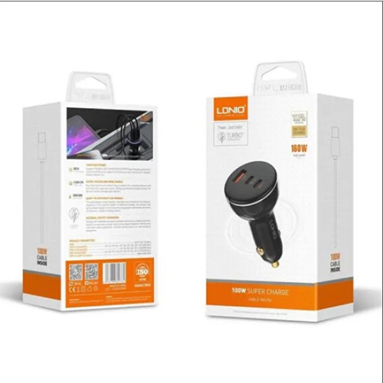 LDNIO C102 160W 2C+U Car Charger for Mobile