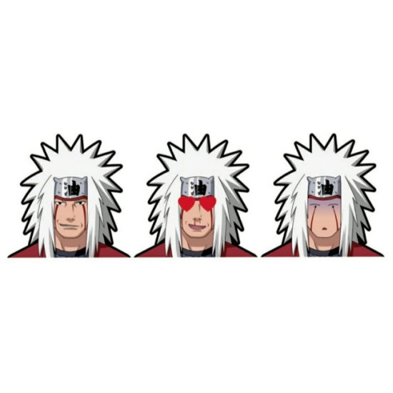 4D STICKER NARUTO JIRAIYA SAMA STICKER GLOW IN THE DARK 038