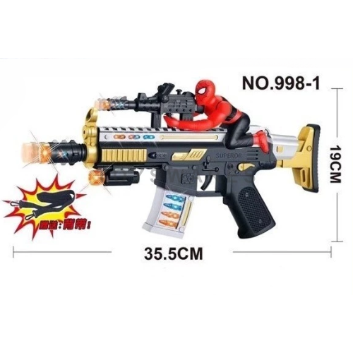 Spiderman Vibration Electric Gun with Light Sound