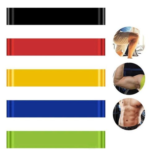 5pcs Resistance Fitness Yoga Band Strap Loop Elastic Gym Excercise