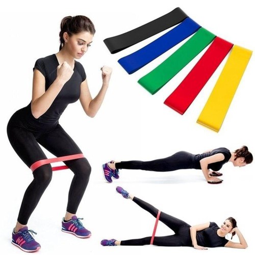 5pcs Resistance Fitness Yoga Band Strap Loop Elastic Gym Excercise