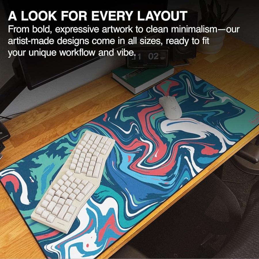 Gamer king Dark Green Marble Texture Mouse Pad XXL (100x50cm)