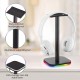 Gaming Desk Headphone Stand Sound Control LED Ambient Lamp