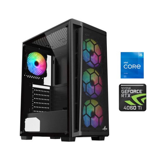 Gaming PC 11th Gen, Intel i5, 256GBSSD, 1TB HHD SATA (RTX 4060Ti 8GB)