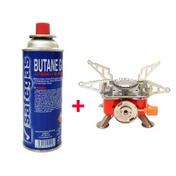 Mini Foldable Camping Stove + Gas Bottle Mini Foldable Camping Stove + Gas Bottle