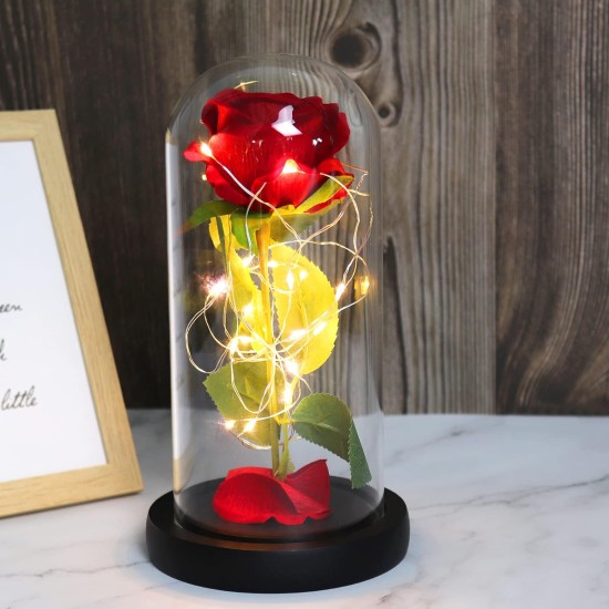 Glass Dome Petal Flower Gift light