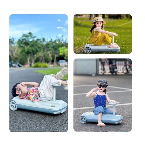  Electric GO Cart  Gliding Scooter for Kids - White