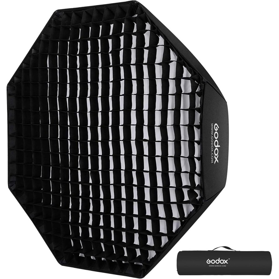 Godox Octagon Softbox Reflector with Honeycomb Grid and Bag for Speedlight Flash