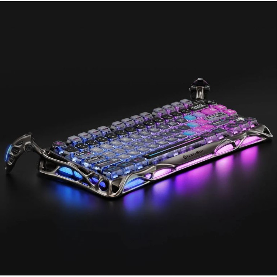 GravaStar Mercury K1 Pro 75% Wireless Mechanical Gaming Keyboard Special Edition - Cyberpunk