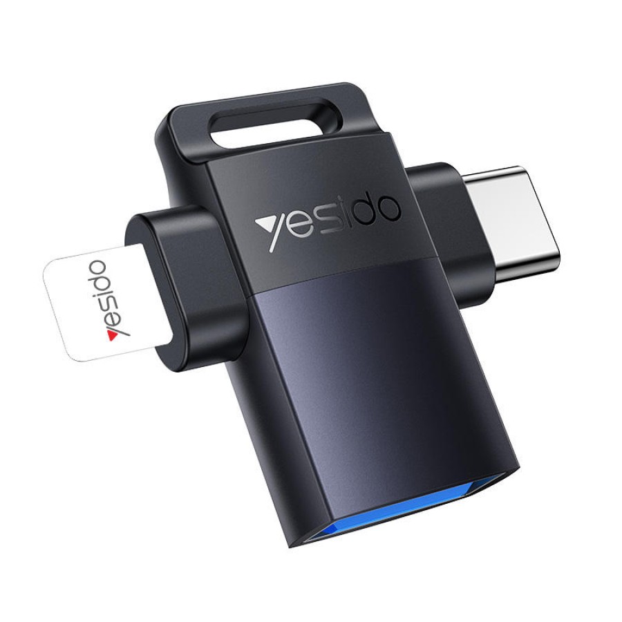 Yesido GS35 2 In 1 OTG Adapter – Black