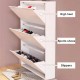 3 Tier Modern Steel Shoe Rack Wall Mount Organizer Cabinet