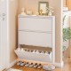 3 Tier Modern Steel Shoe Rack Wall Mount Organizer Cabinet