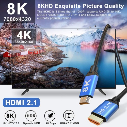 ULTRA HD 8K HDTV CABLE 2.1V - 1.5m