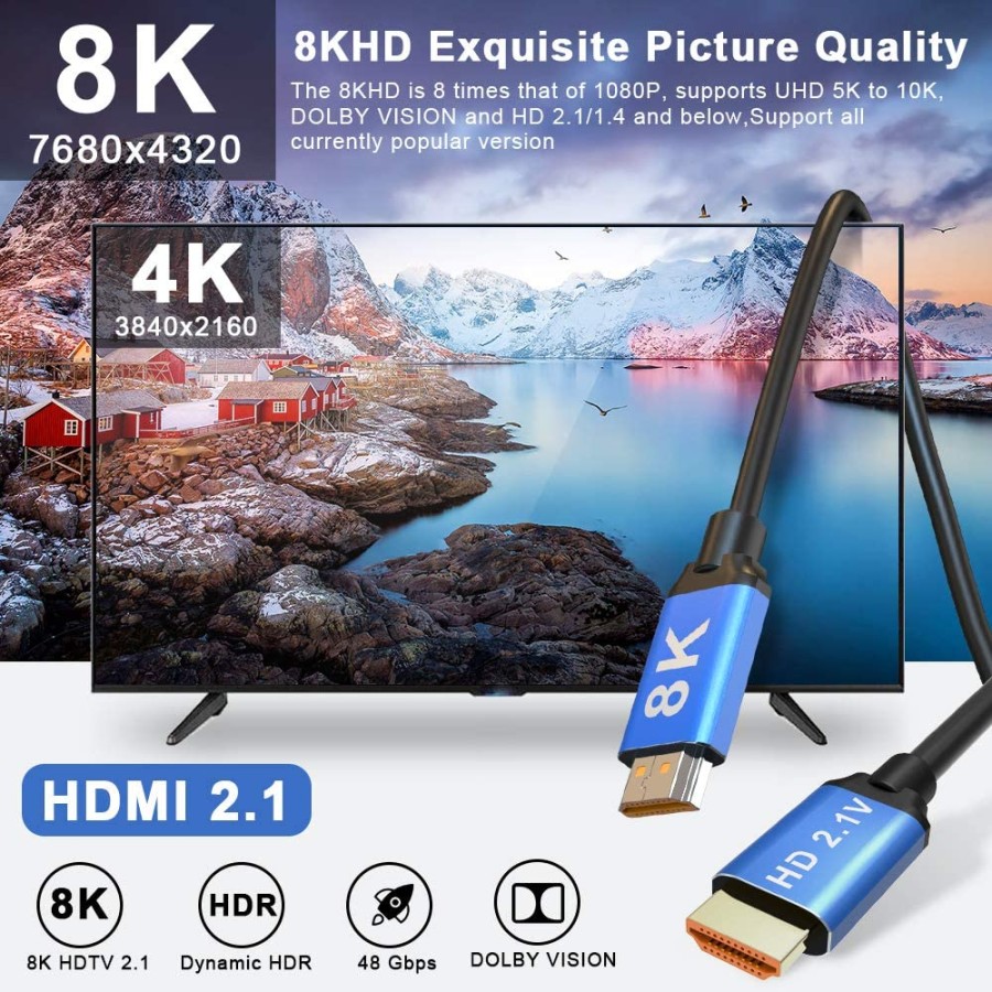 ULTRA HD 8K HDTV CABLE 2.1V - 3m