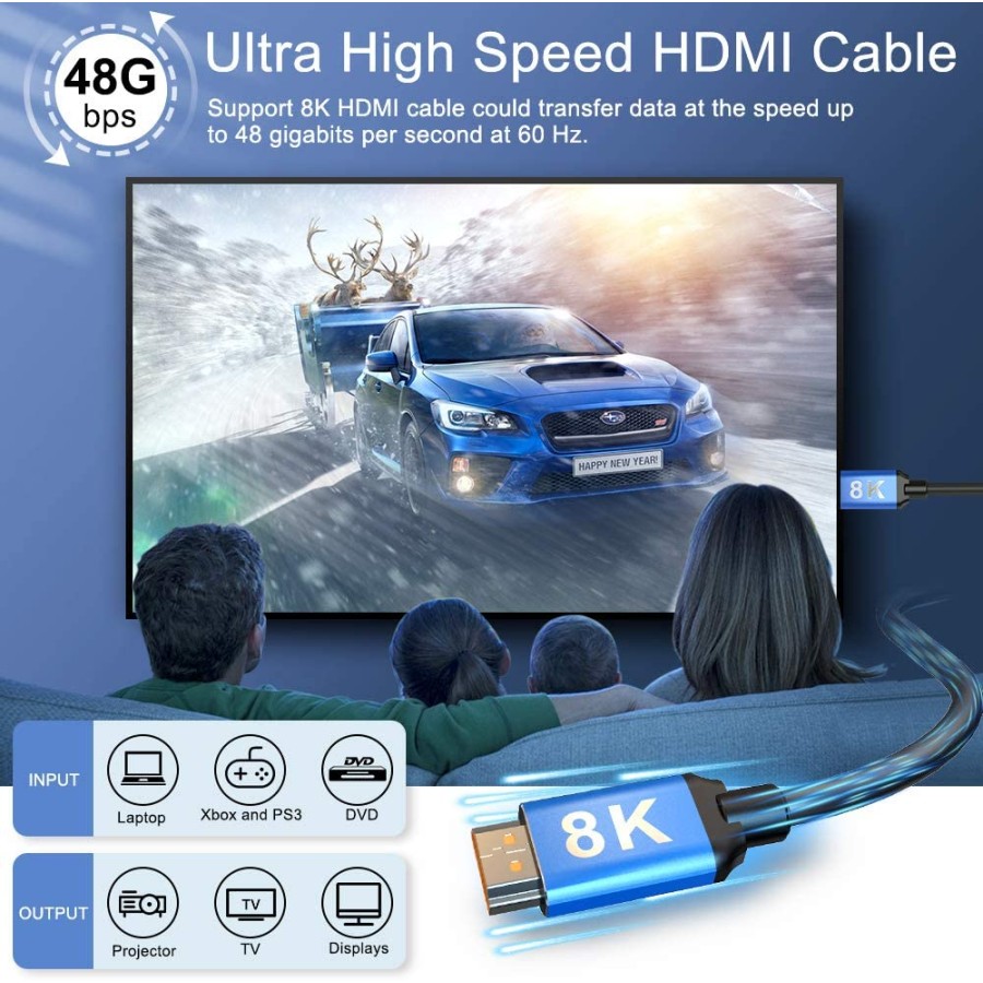 ULTRA HD 8K HDTV CABLE 2.1V - 1.5m