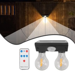 Dual LED Solar Wall Sconce Outdoor Sensor Lamp with Remote (HK-121-2) Dual LED Solar Wall Sconce Outdoor Sensor Lamp with Remote (HK-121-2)