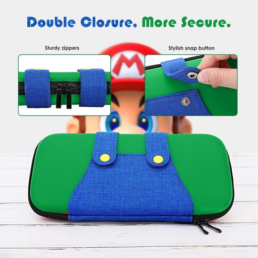 HYPERCASE Cute for Mario Carrying Case for Nintendo Switch 2 - Green & Blue