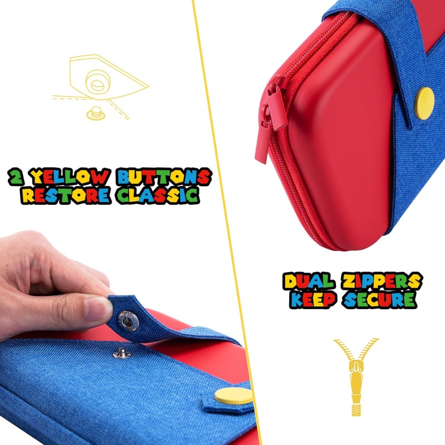HYPERCASE Cute for Mario Carrying Case for Nintendo Switch 2 - Red & Blue HYPERCASE Cute for Mario Carrying Case for Nintendo Switch 2 - Red & Blue