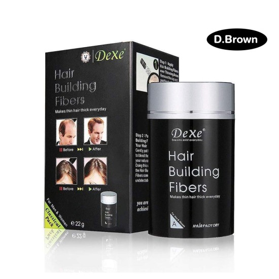 Dexe Hair Building Fibers - Dark Brown
