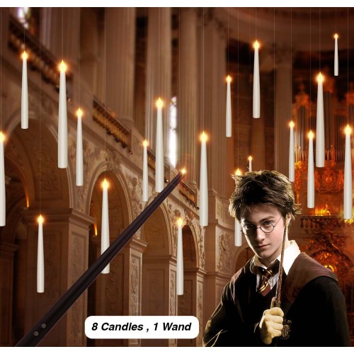 Harry Potter Magic Wand Flicker Candle Light ( 8 Candles , 1 Wand)