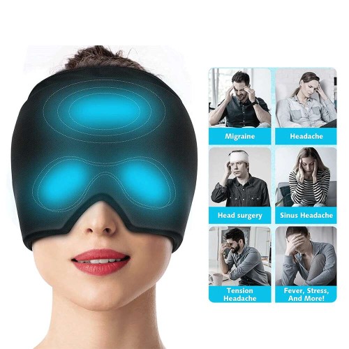 Gel Ice Headache / Migraine Relief Hat, Hot & Cold Therapy Migraine