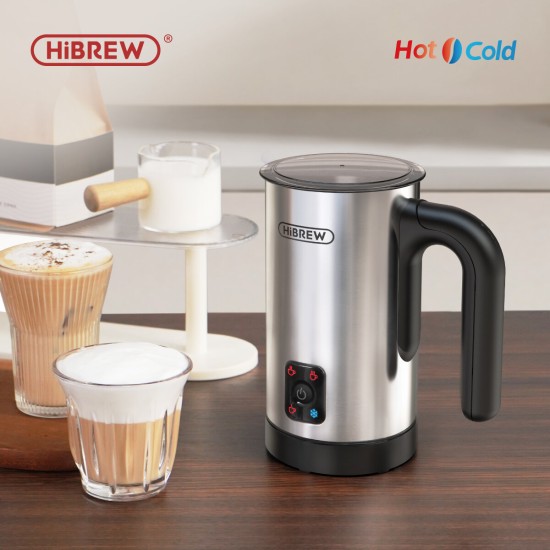 HiBREW 4 in 1 Milk Frother Frothing Foamer Fully automatic Milk Warmer Cold/Hot