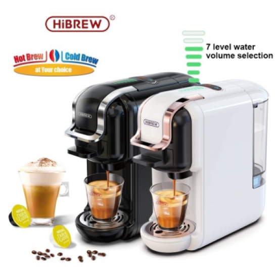 HiBREW 5in1 Multiple Capsule Coffee Machine H2A (Black - White)