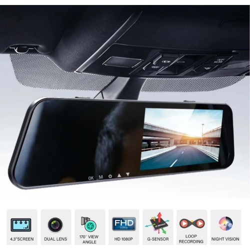 Hoco DV4 Front and Rear Car Dash Cam