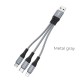 Hoco Cable 3-in-1 X47 Harbor charging Cable - Grey