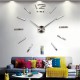 Home Wall Clock 3D DIY Mirror Stickers Self Adhesive Mirror-Finishing