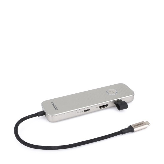Momax OneLink 8 In 1 Multi-Functional USB-C Power Hub - Titanium (DH18L)