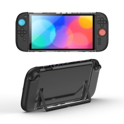 IINE Silicone+PC Protective Case Cover with Joystick caps for Switch 2 - Black