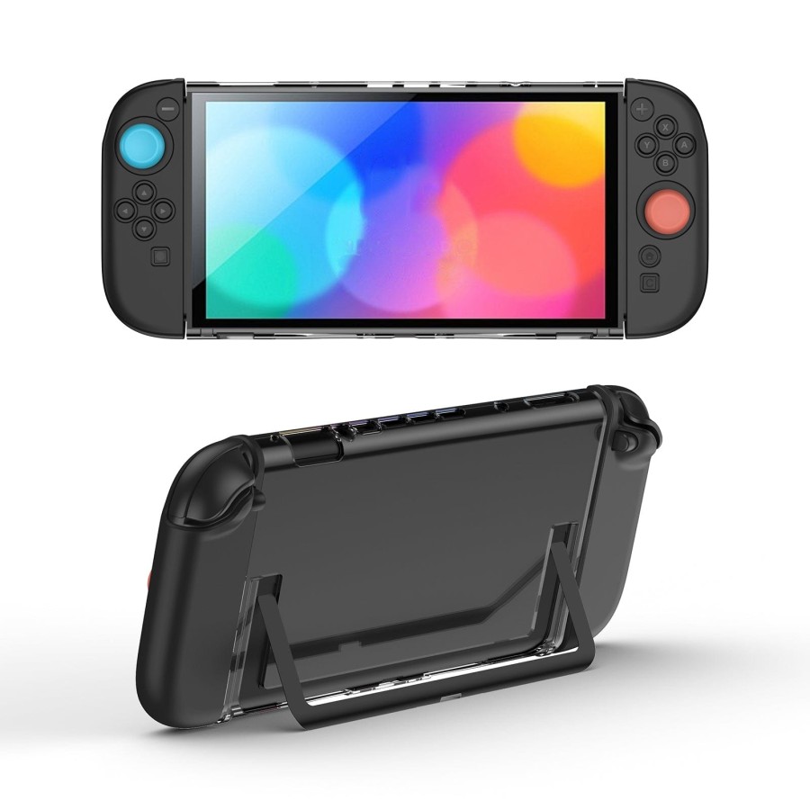 IINE Silicone+PC Protective Case Cover with Joystick caps for Switch 2 - Black IINE Silicone+PC Protective Case Cover with Joystick caps for Switch 2 - Black