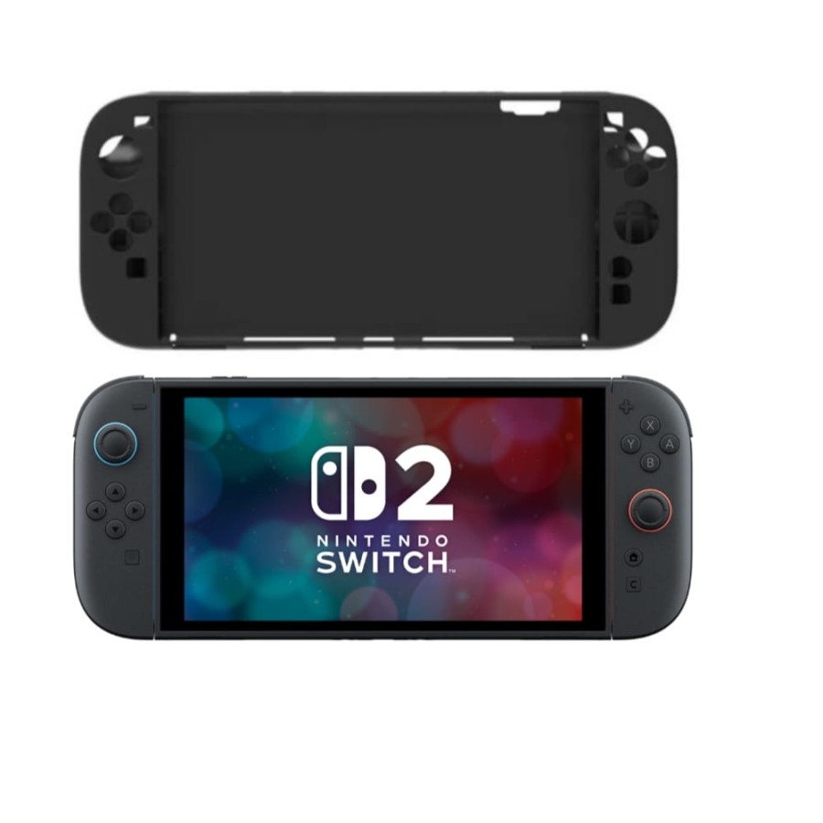 Soft Silicone Protective Cover for Switch2 Case - Black