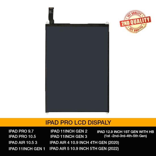Ipad Pro LCD Display - 2nd Quality