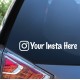 Instagram Car Light Sticker
