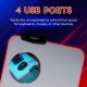 RGB Mouse Pad Gaming LED Medium Soft Cloth 4 USB Port Mat - 30x80cm