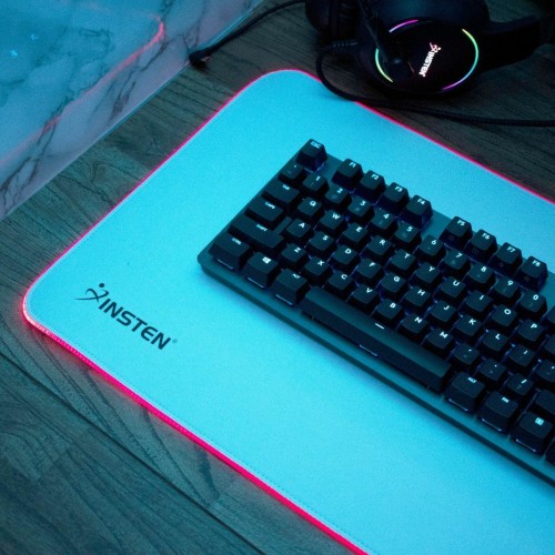 RGB Mouse Pad Gaming LED Medium Soft Cloth 4 USB Port Mat - 30x80cm