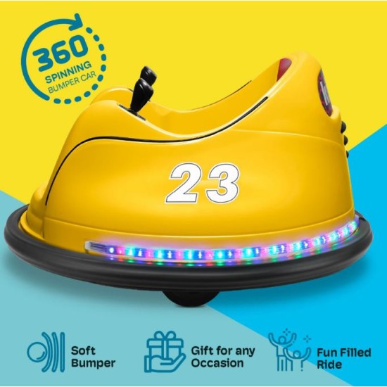 Ride On Kids Bumper Car - Yellow