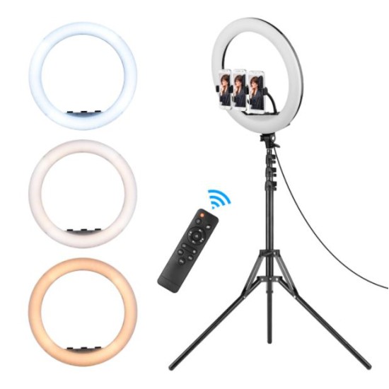 JMARY Professional 3 Phone Holder Ring Light FM-19RS