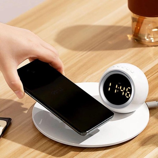 K22T Digital Clock Creative Wireless Charger with Night Light