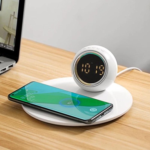 K22T Digital Clock Creative Wireless Charger with Night Light