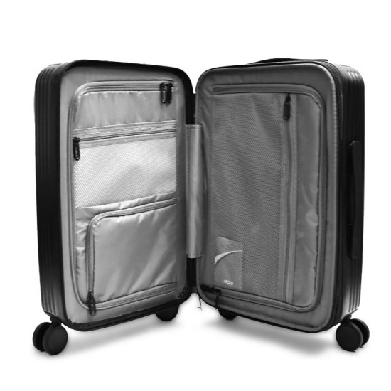 KARRY-ON JETSETTER ALUMINUM 20" LAPTOP CABIN LUGGAGE W/ TRANSPARENT COVER