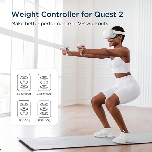 KIWI Design VR Weight Controller Compatible With Quest 2 - White